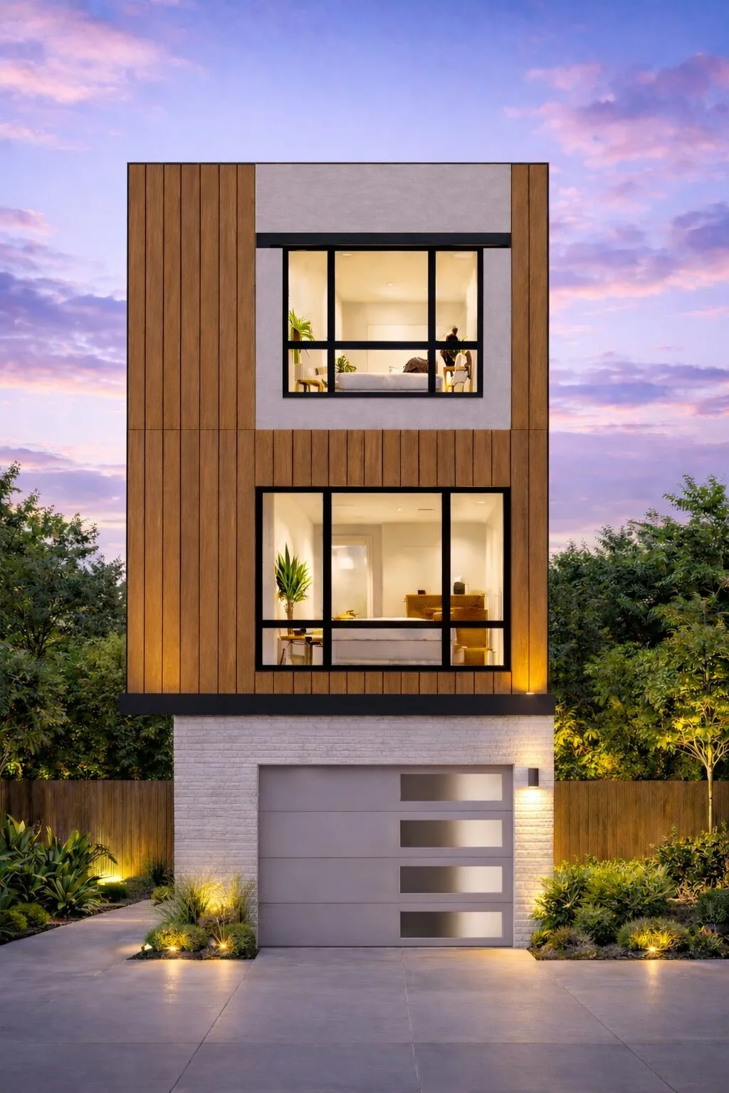 Unit B front exterior rendering, Lots 4–10